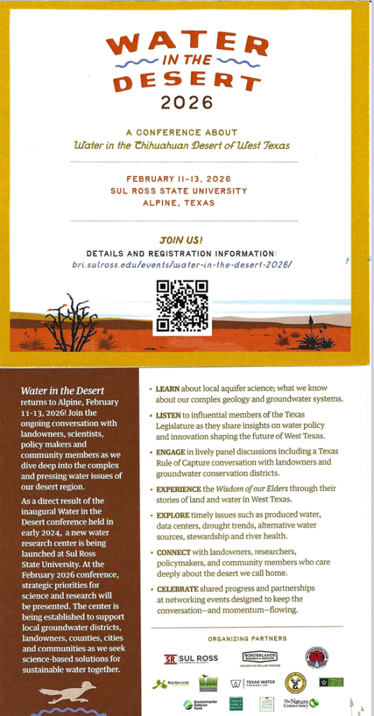 Water in the Dessert 2026